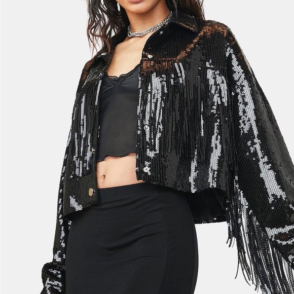 Black Sequins Jacket - Picture 2 of 4